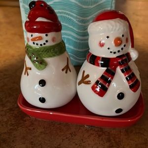 Snowman Salt and Pepper Shakers